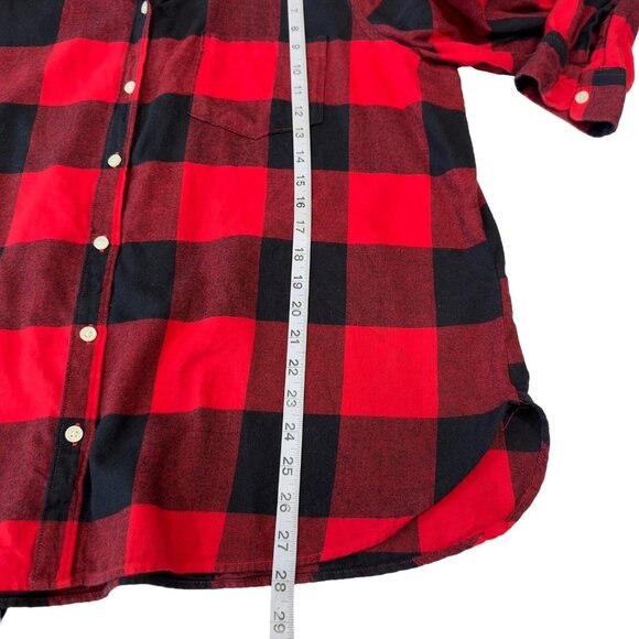 Old Navy Classic Red-Black Buffalo Plaid Button Down Flannal Shirt  Women SZ XXL - Picture 5 of 15